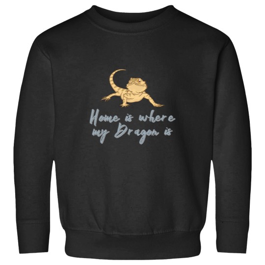 Discover Home Is Where My Dragon Is Funny Reptile Gift Essential Sweatshirts