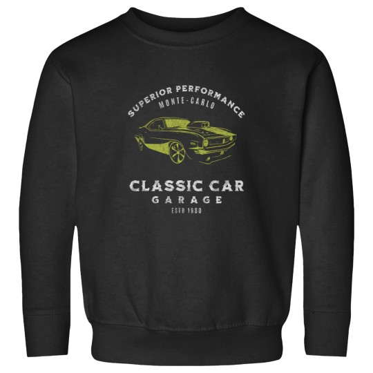 Discover Car Garage American Muscle Hot Rod Mechanic Sweatshirts