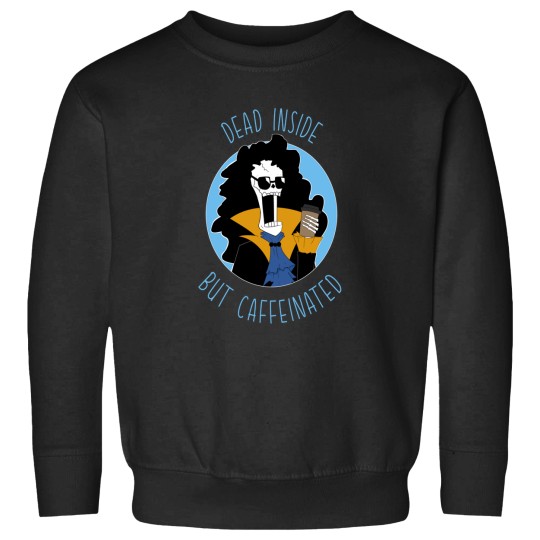 Discover Dead inside but caffeinated - brook from one piece Sweatshirts