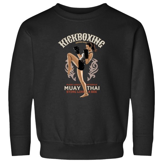 Discover Kickboxing Girl Vintage Style Sweatshirts
