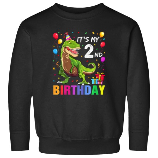 Discover Kids Its My 2nd Birthday Happy 2 Year TRex Shirt Sweatshirts