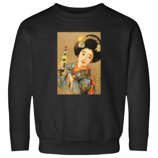 Discover Woman In Blue Kimono - Nippon Shuzo Kabushiki Kaisha 1920 Japan Sake Brewing Co Advertisement 2078 Sweatshirts