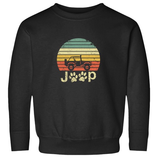 Discover Vintage Jeep Dog Paw Design Sweatshirt