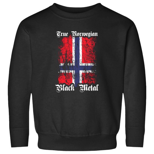 Discover True Norwegian Black Metal - Norwegian Flag Upright T-Shirt Sweatshirts