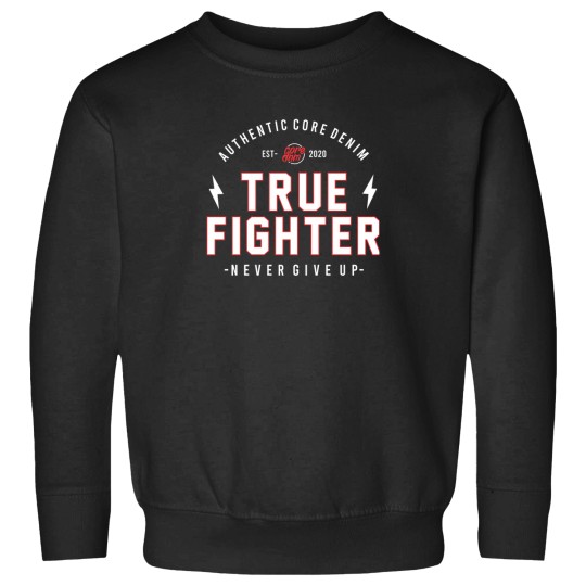 Discover True Fighter Motivational Inspirational Words Quotes Lettering Typography  T Shirt Design Trendy Sweatshirts