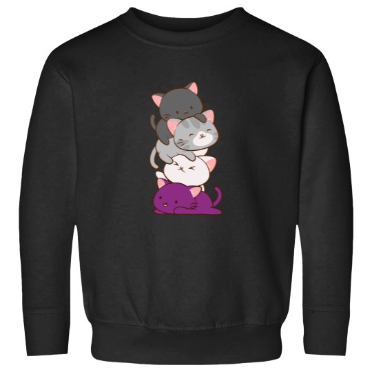 Discover ACEss Pride Kawaii Cats LGBTQ Asexual Sweatshirts
