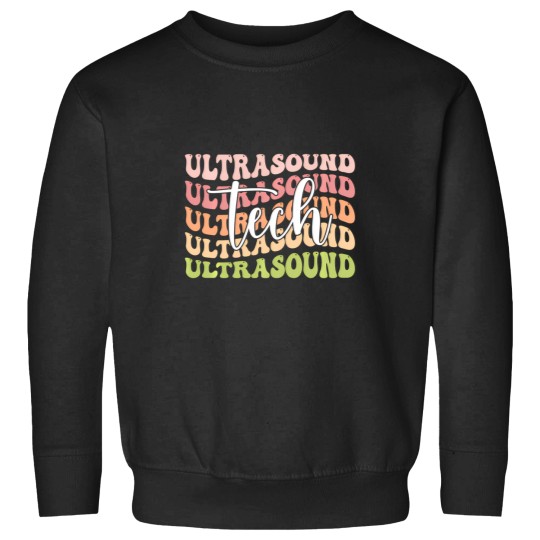 Discover Ultrasound Tech Groovy Ultrasound Technology Sweatshirts