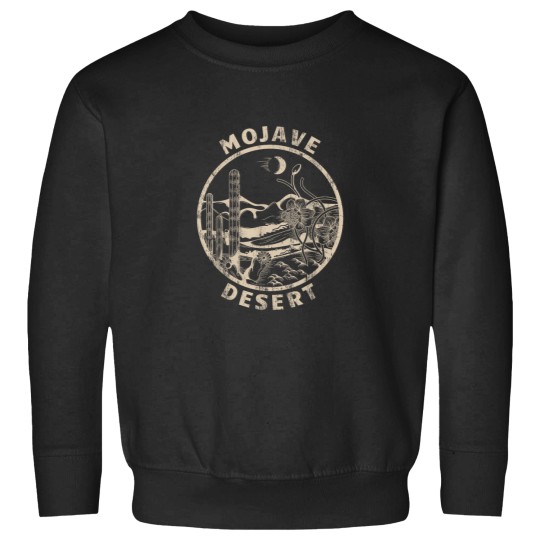 Discover Mojave Desert Linocut Distressed Desert Sweatshirts