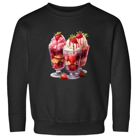 Discover Sweet Indulgence Strawberry Shortcake in Glasses Sweatshirts