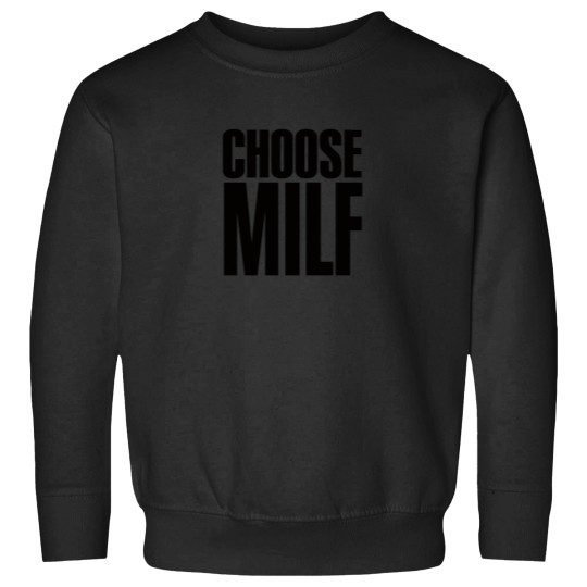 Discover CHOOSE MILF CHOOSE LIFE 80s sexy mom Premium Scoop Sweatshirts