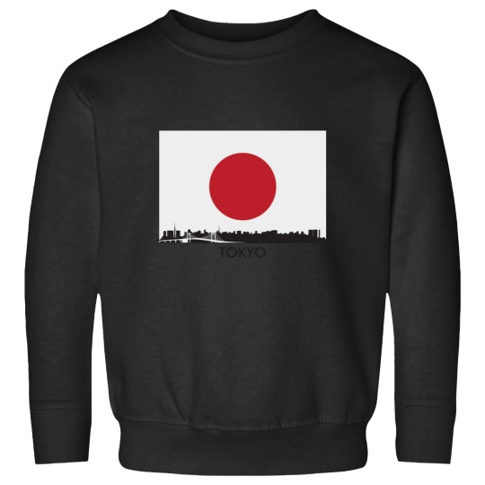 Discover Tokyo Japan Skyline Japanese Flag Sweatshirts