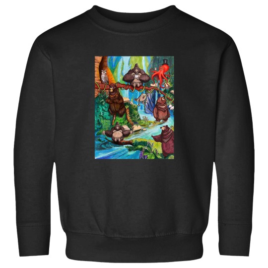 Discover Cartoon Animal Scene Sweatshirts