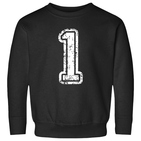 Discover 1 Number One Sports Team T-Shirt White Text Sweatshirts