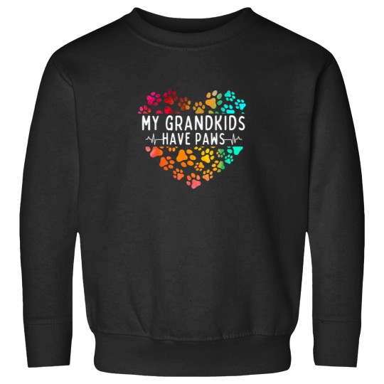 Discover My Grandkids Have Paws Funny Dog Proud Grandma a Sweatshirts