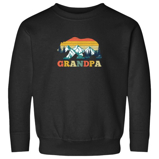 Discover Grandpa Bear Camper Camping Mountain Fathers Da Sweatshirts