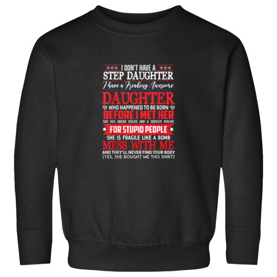 Discover Step Dad Fathers Day Tee from Daughter Son Kid W Sweatshirts