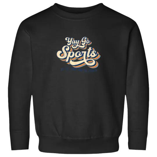 Discover Yay Go Sports Funny Men’s Sweatshirt - Cheerful Sports Design