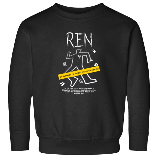 Discover Chalk Outlines Renegade Merch Hi  Ren Gill Lyrics Merch Shirt Rap Music Ren Fan Busking Uk Sweatshirts