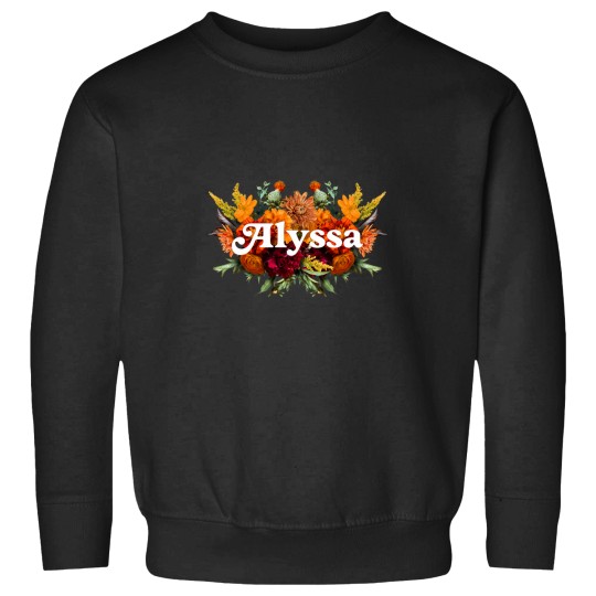 Discover Alyssa Bohemian Flower Name Collage Sweatshirts