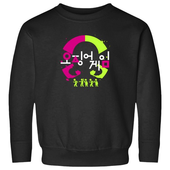 Discover Squid Cosplay Red Light Green Light Splatter Poster Sweatshirts