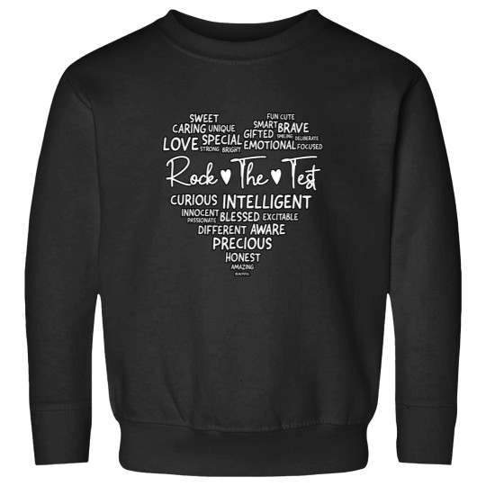 Discover Test Day Rock The Test Teacher Testing Day Heart Teacher  1 Sweatshirts