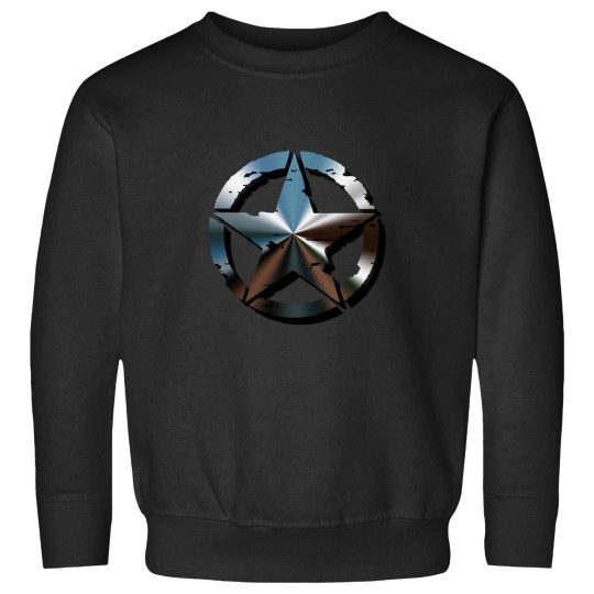 Discover Сhrome-plated military star symbol Sweatshirts