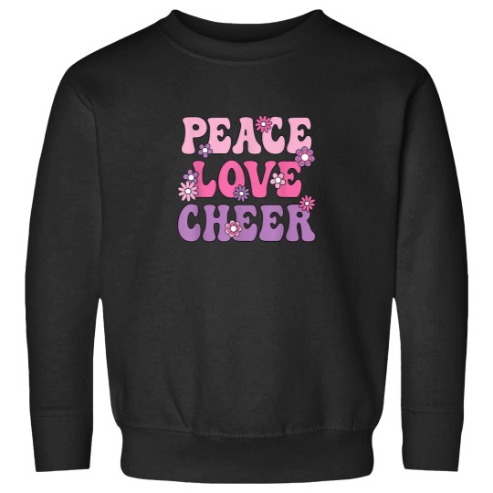 Discover Peace Love Cheer Cheerleader Cheerleading Women Sweatshirts