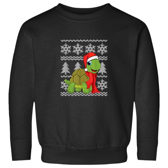 Discover Turtle Santa Hat Scarf Ugly Christmas Sweater Ho Sweatshirts