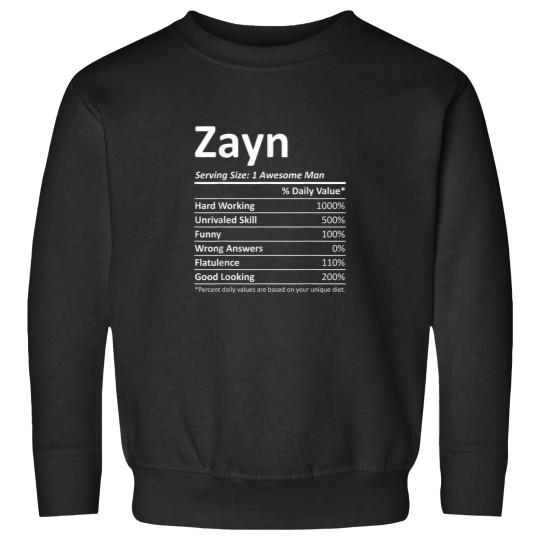 Discover ZAYN Nutrition Funny Birthday Personalized Name Sweatshirts