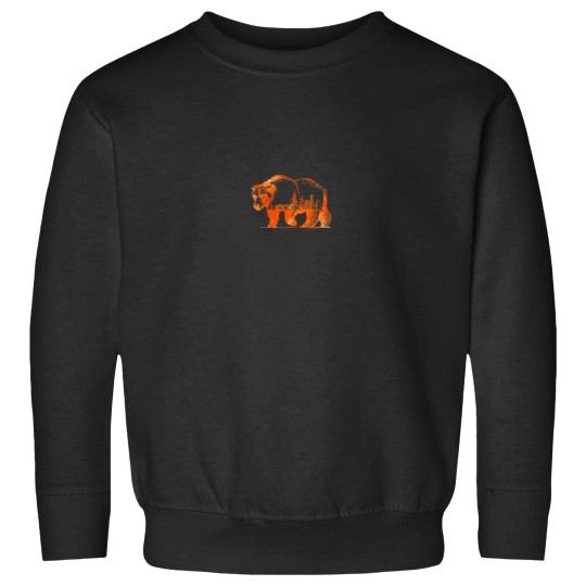Discover Walking Bear Silhouette Downtown Chicago City Sk Sweatshirts