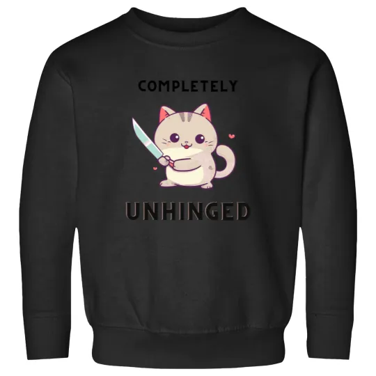 Discover Unhinged Cat Shirt Sweatshirts