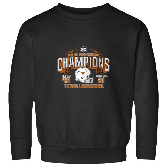 Discover Texas Longhorns Big 12 Champs 2023 Football Score 49-21 Sweatshirts