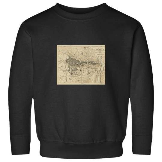 Discover Vintage Map of Ragusa Italy (1943) Sweatshirts