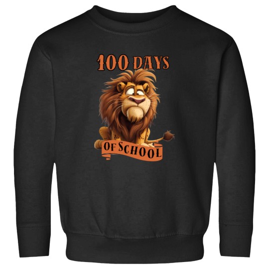 Discover 100 Days Of School Cute Cartoon Lion Sweatshirts