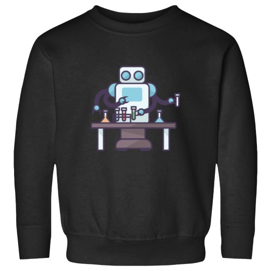Discover Robot Holding Test Tubes Sweatshirts