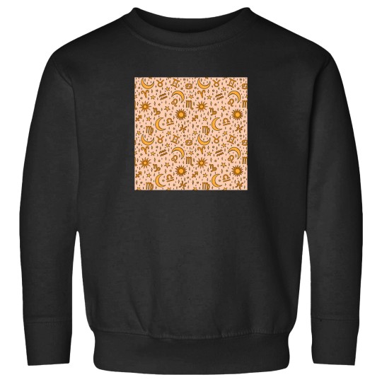 Discover Zodiac Sun And Star Print In Cream 3628 Sweatshirts