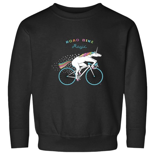 Discover Road Bike Magic Unicorn Outline Sweatshirts