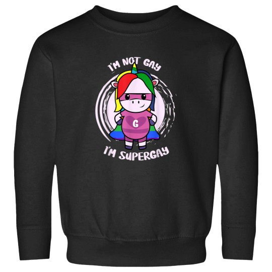 Discover I'M Not Gay I'M Supergay Funny Lgbtq Sweatshirts