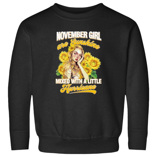 Discover November Girl Sunshine Mixed Hurricane Shirt Cancer Leo Birthday Sweatshirts