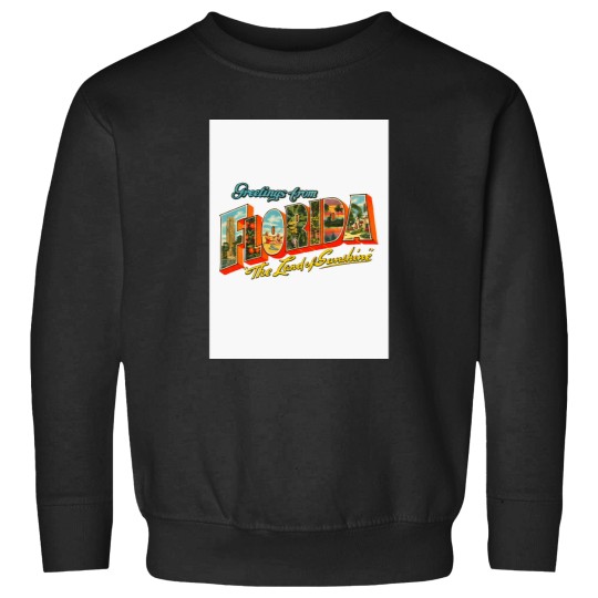 Discover Greetings from Florida, The Land of Sunshine Baseball ¾ Sleeve T-Shirt Sweatshirts