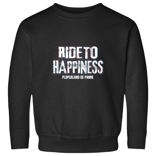Discover Ride to Happiness - Glitch Series (White Text) Classic T-Shirt Sweatshirts