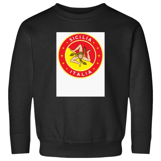 Discover Sicilia, Italia, Sicily, Italy, with flag colors Baseball ¾ Sleeve T-Shirt Sweatshirts