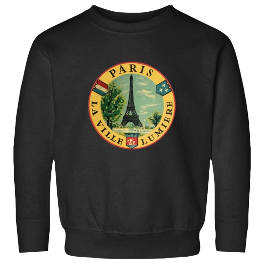 Discover Paris France Eiffel Tower Vintage Travel Decal Active T-Shirt Sweatshirts