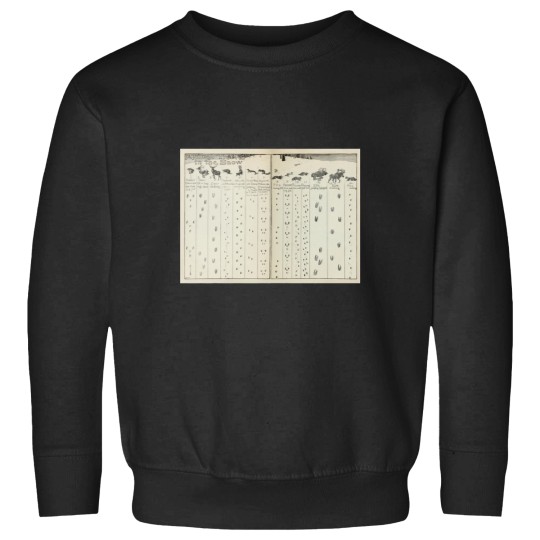 Discover Vintage Animal Tracks in the Snow Diagram (1912) Active T-Shirt Sweatshirts