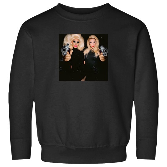 Discover Trixie  Katya   Behind The Scenes   Dangerous Woman Meme Sweatshirts