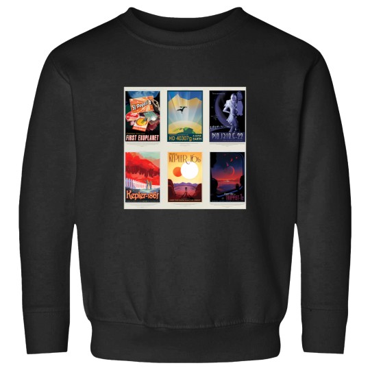 Discover Nasa Jpl Space Tourism Collage Exoplanet Travel Bureau (8K Resolution) Sweatshirts