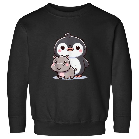 Discover Adorable Pesto the Penguin and Moo Deng the Hipp Sweatshirts