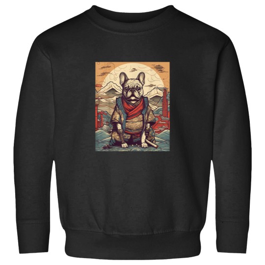 Discover Vintage Japanese Art Samurai French Bulldog.png Sweatshirts