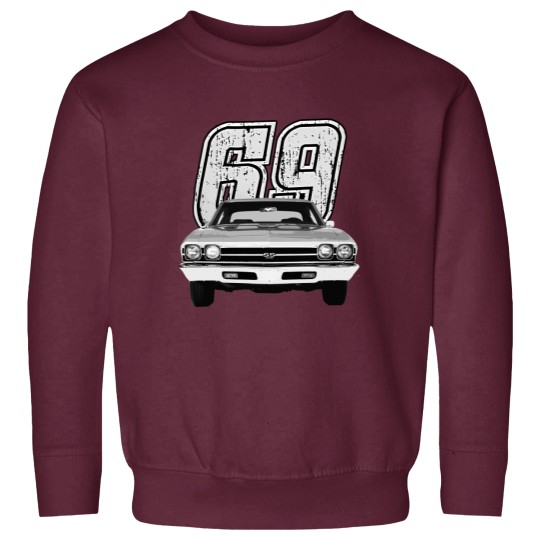 Discover 1969 Chevelle Front Grill View Silhouette Sweatshirts
