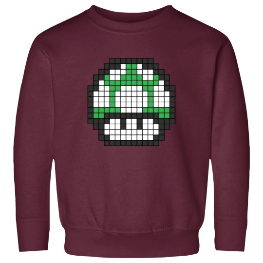Discover 8Bit - Green Mushroom 1Up Sweatshirts